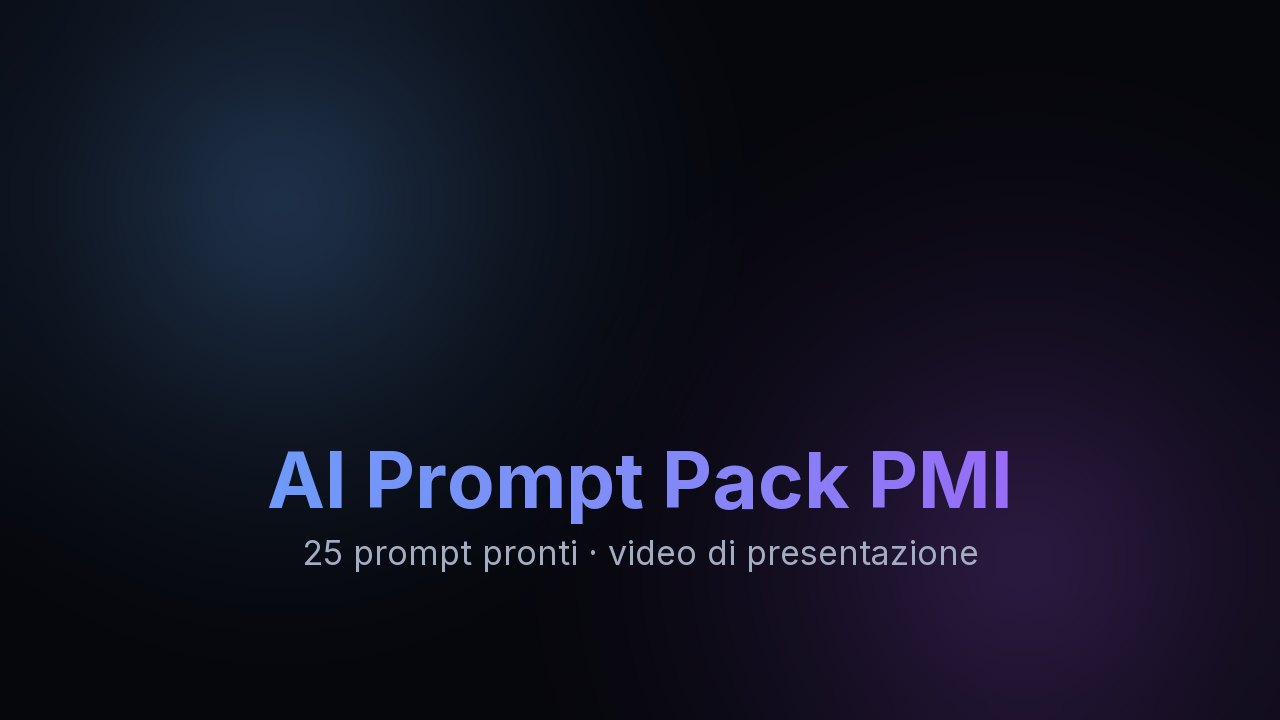 Anteprima video: AI Prompt Pack PMI